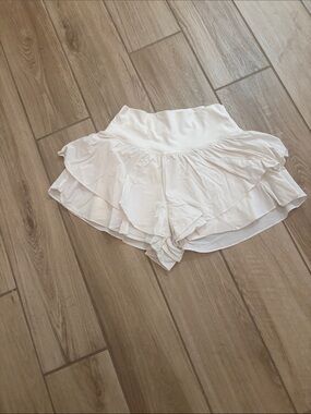 Mono B White Layered Ruffle Skort